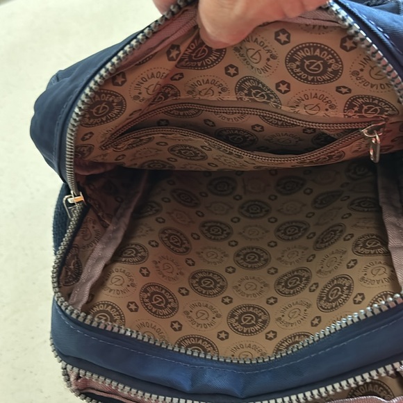 Navy Nylon Jinqiaoer MultiCompartment Mini-Messenger Crossbody Purse - Picture 5 of 9